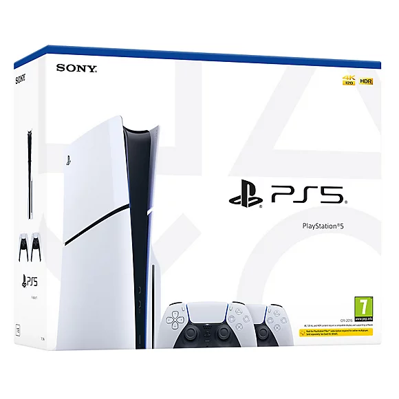 Second image of PlayStation®5 Console - Two DualSense™ Wireless Controllers Bundle (model group - slim)*